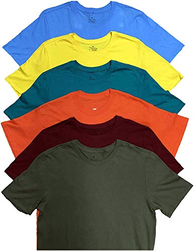 BILLIONHATS 12 Pack Plus Size Men Cotton T-Shirt Bulk Big Tall Short Sleeve Lightweight Tees