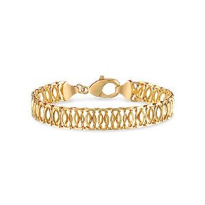 barzel 18k gold plated mesh bracelet for women - made in brazil