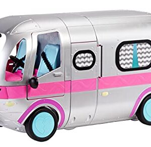 LOL Surprise OMG Glamper Fashion Camper Doll Playset with 55+ Surprises, Fully-Furnished with Light Up Pool, Water Slide, Bunk Beds, Cafe, BBQ Grill, DJ Booth - Gift Toy for Girls Ages 4 5 6 7+ Years