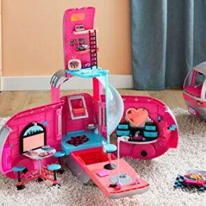 LOL Surprise OMG Glamper Fashion Camper Doll Playset with 55+ Surprises, Fully-Furnished with Light Up Pool, Water Slide, Bunk Beds, Cafe, BBQ Grill, DJ Booth - Gift Toy for Girls Ages 4 5 6 7+ Years