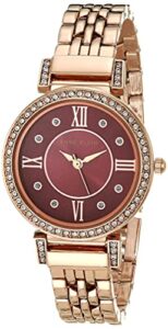 anne klein women's premium crystal accented bracelet watch, ak/2928