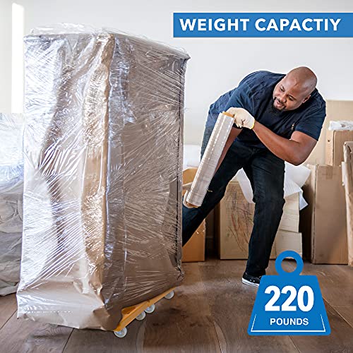 Mount-It! Furniture Dolly for Moving- Securely Holds 220 Pounds | Piano Moving Dolly Cart Also Moves Couches, Fridges, Boxes | 4 Wheel Dolly Rolls Without Harming Floors | No Assembly Required