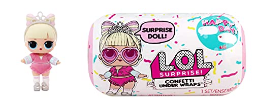 L.O.L. Surprise! Confetti Reveal with 15 Surprises Including Collectible Doll with Confetti Pop Fashion Outfits, Accessories - Doll Toy, Ages 4 5 6 7+ Years Old, Multicolor, 576440C3