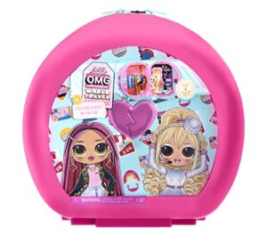 l.o.l. surprise! omg world travel fashion closet on-the-go with rolling storage fits 4 dolls and accessories, great gift for kids ages 4+