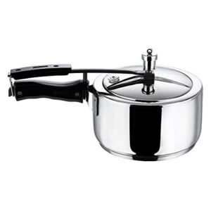 vinod pressure cooker stainless steel – inner lid - 3 liter – sandwich bottom – indian pressure cooker – induction friendly cooker – best used for indian cooking, soups, and rice recipes, quinoa