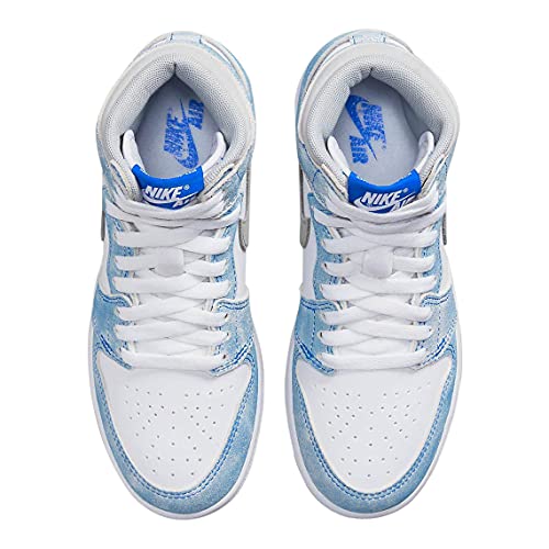 Nike Unisex Air Jordan 1 Retro HI OG (GS) Sneakers, Kids, Hyper Royal/White Royal/Blanc, 7Y M US