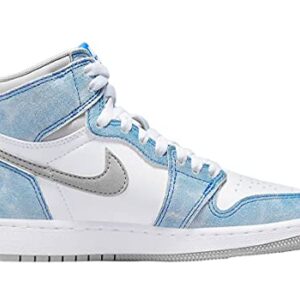 Nike Unisex Air Jordan 1 Retro HI OG (GS) Sneakers, Kids, Hyper Royal/White Royal/Blanc, 7Y M US