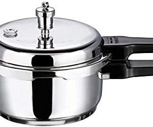 Vinod Pressure Cooker Stainless Steel – Outer Lid - 3 Liter – Induction Base Cooker – Indian Pressure Cooker – Sandwich Bottom – Best Used For Indian Cooking, Soups, and Rice Recipes, Quinoa