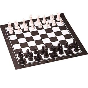 roll-up leather chess set, chess board set，portable travel chess game set combination，beginner chess set for kids and adults
