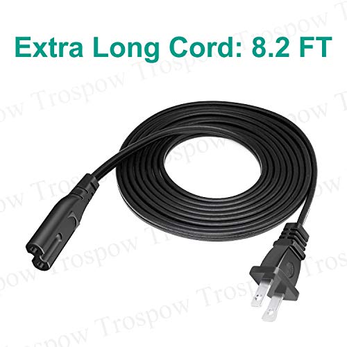 UL Listed 8.2ft Power Cable Replacement for Sonos One SL Play One 1 Speaker Sony GTK-XB60 GTK-XB90 GTK-XB5 GTK-XB7 Speaker 2 Prong AC Power Cord Cable