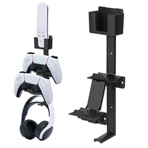 linkstyle headset holder, controller and headphone holder stand wall mount holder for xbox one, series x, ps5, ps4, ps3, switch gamepad controller wall mount with screws