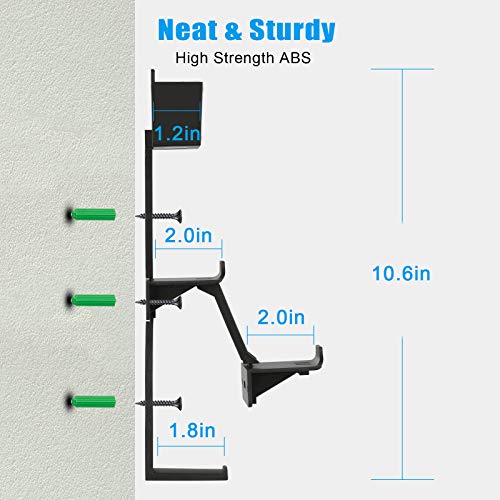 Linkstyle Headset Holder, Controller and Headphone Holder Stand Wall Mount Holder for Xbox ONE, Series X, PS5, PS4, PS3, Switch Gamepad Controller Wall Mount with Screws