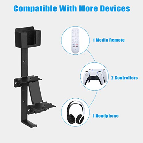 Linkstyle Headset Holder, Controller and Headphone Holder Stand Wall Mount Holder for Xbox ONE, Series X, PS5, PS4, PS3, Switch Gamepad Controller Wall Mount with Screws