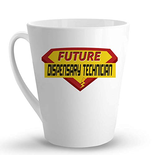 Makoroni - FUTURE DISPENSARY TECHNICIAN Career - 12 Oz. Ceramic LATTE MUG Coffee Drinking Cup, DesR90