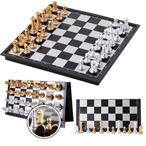 chess set travel magnetic chess set (12.6 inches) - folding, portable, and educational board game