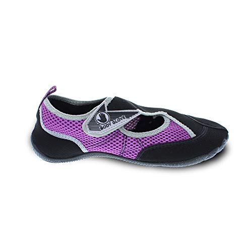 Body Glove Water Shoes for Women, Lake, Aerobics, Swimming, Aqua Sports, Beach, Womens Water Shoes, Black and Oasis Purple Horizon Aqua Shoes for Women