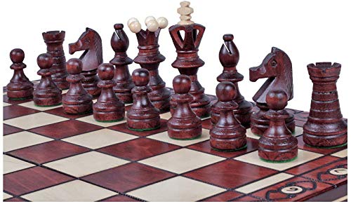 Wooden Chess Pieces Embassy- Felted, Weighted, Nice Looking - Chessmen ONLY