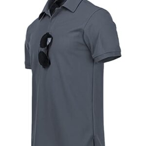 GEEK LIGHTING Mens Polo Shirt Sport Casual Short Sleeve Golf Tennis T-Shirt