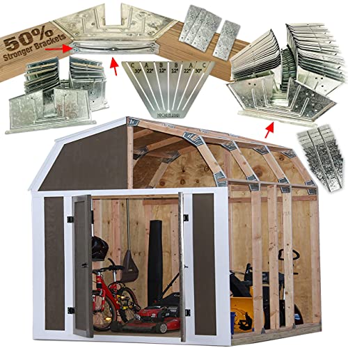 EZBUILDER 50 Structurally Stronger Truss Design Easy Shed Kit Builds 6in–14in Widths Any Length Storage Barn Shed Garage Playhouse Easy Framing Kit 2x4 Basic Barn Roof Wood NOT Included