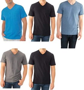 fruit of the loom select men's v-neck t-shirts classic fit wicks moisture tagless random 5-pack 2x-large assorted