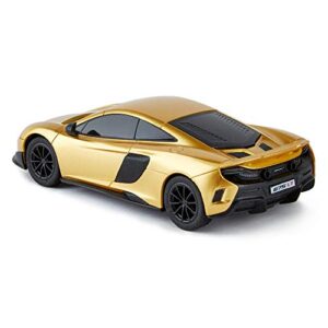 CMJ RC Cars McLaren 675LT Officially Licensed Remote Control Car 1:24 Scale Working Lights 2.4Ghz Gold. Great Kids Play Toy Auto