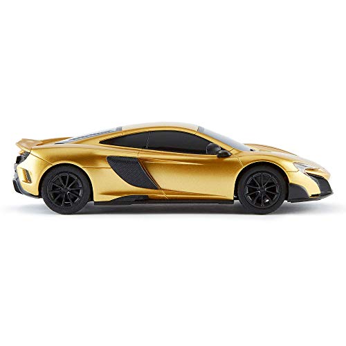 CMJ RC Cars McLaren 675LT Officially Licensed Remote Control Car 1:24 Scale Working Lights 2.4Ghz Gold. Great Kids Play Toy Auto
