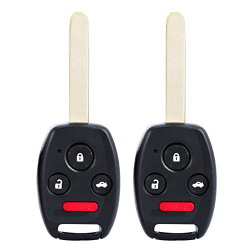 2 Replacement Keyless Entry Remote: Pilida Car Key Fob Clicker Alarm Fit for Honda Accord 08-12| 09-15 Pilot KR55WK49308-4 Button Only for 4 Doors Vehicle