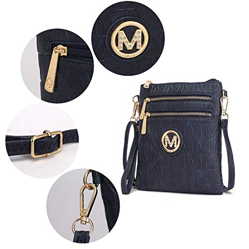 MKF Crossbody Bags for Women, Wristlet Strap – PU Leather Shoulder Handbag – Small Crossover Messenger Purse, Mustard