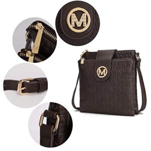 MKF Crossbody Bags for Women – Cross body Strap, Messenger Purse – PU Leather Handbag, Womens Fashion Pocketbook Mustard