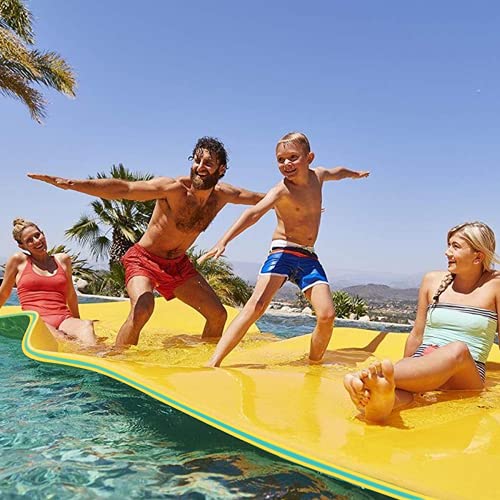 Outroad Water Floating Mat for Lakes Lily Floatation Foam Pad for Pools & Beach, Multiple Size, 12'x6' Yellow