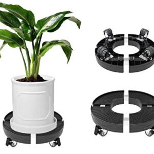 Adjustable Plant Stand (15-20’’) with Wheels Large Potted Planter Plant Stand on Wheels Pound Heavy Duty Plant Dolly Movable Plant Caddy Adjustable Rolling Tray Coaster…