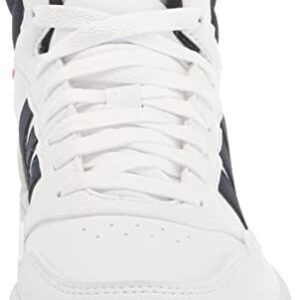 adidas Women's Hoops 3.0 Mid Basketball Shoe, White/Legend Ink/Rose Tone, 9