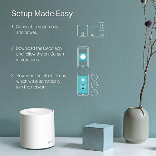 TP-Link Deco X60 WiFi 6 AX3000-3 Pack - Whole-Home Mesh Wi-Fi System (Renewed)