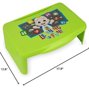 CoCoMelon Kids Lap Desk with Storage - Folding Lid and Collapsible Design - Portable for Travel or use in Bed at Home - Great for Writing, Reading or Other School Activities