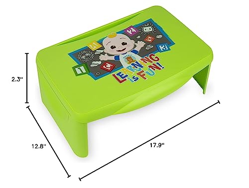 CoCoMelon Kids Lap Desk with Storage - Folding Lid and Collapsible Design - Portable for Travel or use in Bed at Home - Great for Writing, Reading or Other School Activities