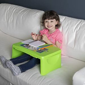 CoCoMelon Kids Lap Desk with Storage - Folding Lid and Collapsible Design - Portable for Travel or use in Bed at Home - Great for Writing, Reading or Other School Activities