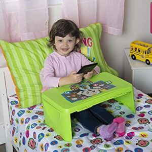 CoCoMelon Kids Lap Desk with Storage - Folding Lid and Collapsible Design - Portable for Travel or use in Bed at Home - Great for Writing, Reading or Other School Activities