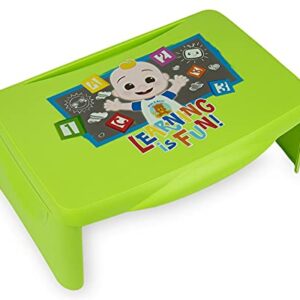 CoCoMelon Kids Lap Desk with Storage - Folding Lid and Collapsible Design - Portable for Travel or use in Bed at Home - Great for Writing, Reading or Other School Activities