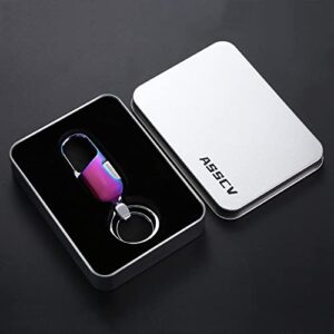 ASSCV Car Keys Keychain, Heavy Duty Keychains,Car Key Fob Accessory For Men and Women,With Elegant Metal Box (Rainbow colored)