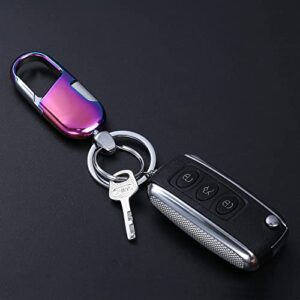 ASSCV Car Keys Keychain, Heavy Duty Keychains,Car Key Fob Accessory For Men and Women,With Elegant Metal Box (Rainbow colored)