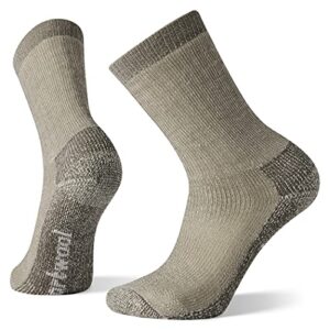 smartwool hike classic edition extra cushion crew socks,1, taupe, large