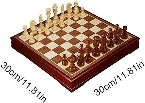 Chess Portable Set Board Set Game Solid Wood Board High-Grade Wooden Set, Adult and Children's Gifts and Board Games Development of Intellectual Entertainment Family Gatherings LQHZW