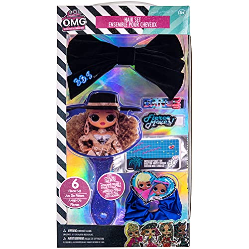 L.O.L Surprise! Townley Girl Hair Accessories Box|Gift Set for Kids Girls|Ages 3+ (6 Pcs) Including Hair Bow, Hair Clips & Brush, Button Pin and More, for Parties, Sleepovers & Makeovers