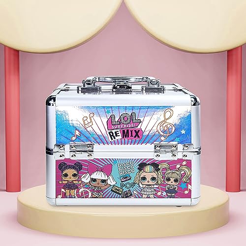 L.O.L Surprise! Townley Girl Train Case Cosmetic Makeup Set Includes Lip Gloss, Eye Shimmer, Nail Polish, Hair Accessories & More! for Kids Girls, Ages 3+ Perfect for Parties, Sleepovers & Makeovers