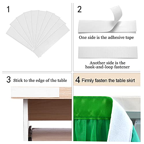 CO-AVE 6FT Green Table Skirt Tutu Table Cloth for St. Patrick's Day Kids Birthday Party Dessert Round Tables Christmas Home Decoration(L 6(ft),H30in)