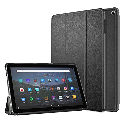 Supveco Case for All New Fire HD 10 Tablet 11th Generation and Fire HD 10 Plus 2021 - Ultra Slim Smart Cover with Auto Wake/Sleep for Fire HD 10 Tablet 10.1 Inch, Black