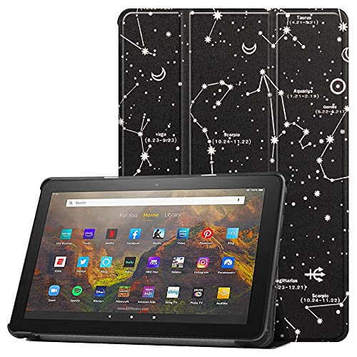 KuRoKo Case for All-New Amazon Fire HD 10 and Fire HD 10 Plus Tablet (Only Compatible with 11th Generation 2021 Release) - Ultra Lightweight Slim Shell Stand Cover Auto Wake/Sleep