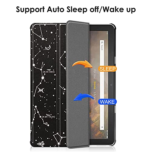 KuRoKo Case for All-New Amazon Fire HD 10 and Fire HD 10 Plus Tablet (Only Compatible with 11th Generation 2021 Release) - Ultra Lightweight Slim Shell Stand Cover Auto Wake/Sleep