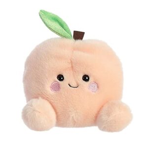 aurora® adorable palm pals™ mellow peach™ stuffed animal - pocket-sized fun - on-the-go play - pink 5 inches