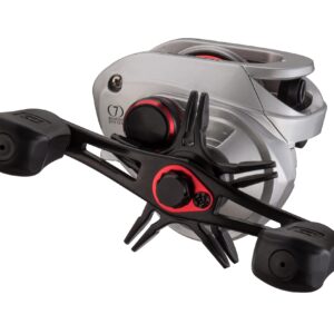 13 FISHING - Origin F1 Baitcast Reel - 6.6:1 Gear Ratio - Right Hand Retrieve (100 Size) (Fresh) - OF1-6.6-RH, Silver/Black/Red